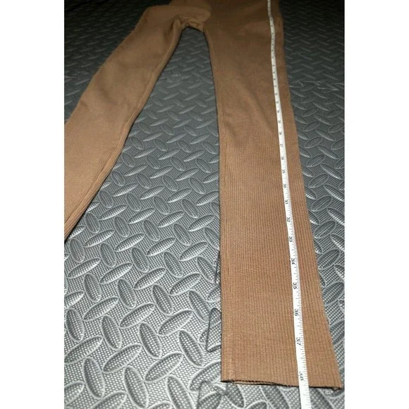 NEW naked wardrobe snatched Brown High Waist women's Leggings 86% rayon Sz S - Picture 9 of 11
